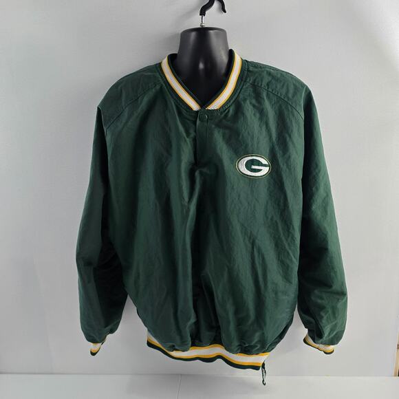 VTG Green Bay Packers Starter NFL Pro Line Pullover Jacket Men’s 2XL Green 6499 - Picture 1 of 12